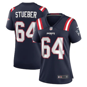 womens nike andrew stueber navy new england patriots game p